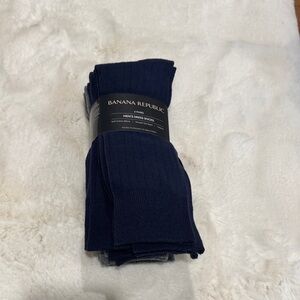Banana Republic Men's Dark Navy Ribbed Dress Socks - 6 Pack
